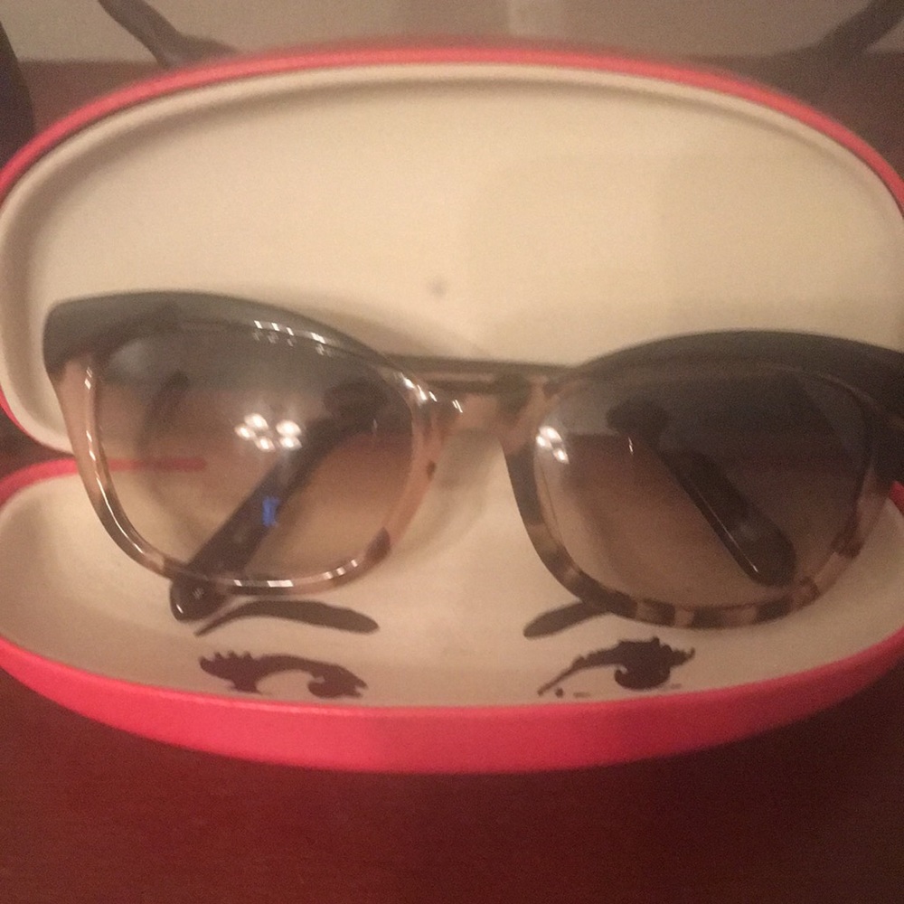 Kate Spade sunglasses and case.